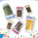30 Pcs Mason Jar Zipper Bags Snack Sandwich Ziplock Bags Reusable Airtight