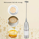 Milk Coffee Frother with Spring Head Electric Whisk Handheld Battery Powered