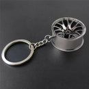 Unisex Keyfob Metal Keychain Car Key Ring Wheel Hub Chain Pendant Accessory