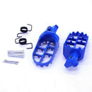 Blue Motorcycle Foot Pegs Rests Pedal Replacement for Yamaha PW50 PW80 Pit Bike