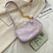 Daisy Handbag Women PU Leather Elegant Shoulder Underarm Totes Bag (Purple) A#S