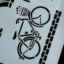 tower bicycle layering stencils for wall painting scrapbooking stamp album FT