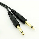 1pc 6.35mm 1/4 inch Stereo TRS Female to 2 Dual 6.35mm Mono TS Male Y Split O2T2