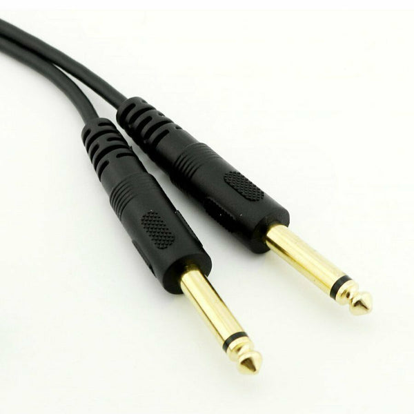 1pc 6.35mm 1/4 inch Stereo TRS Female to 2 Dual 6.35mm Mono TS Male Y Split O2T2