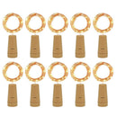10pcs 1m LED String Light Cork Button Copper Wire Fairy Lamp (Warm White)