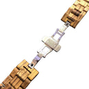 Universal Wristwatch Band 22mm Classic Sandalwood Bracelet Strap Clasp Brown