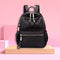 Women Large Capacity Backpack Preppy Nylon Solid Shoulder Travel Schoolbags