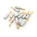 12Pcs Golden Nakamichi Speaker Banana Plug Connector Adapter Connectors 3c