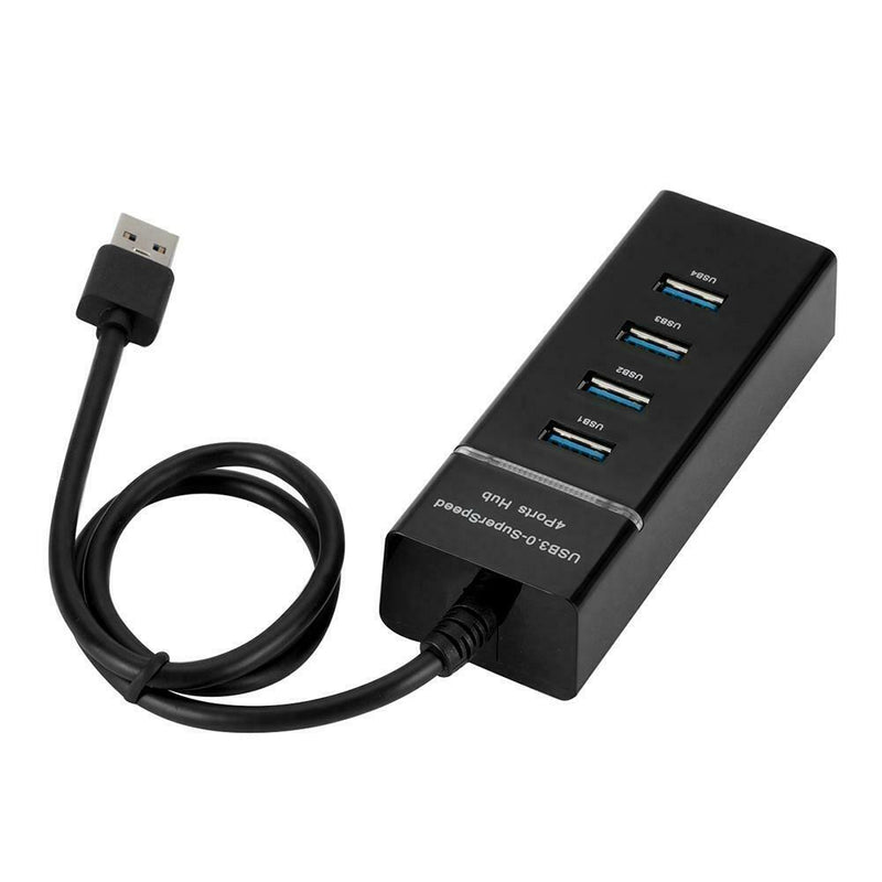 4 Port USB 3.0 Hub Super Speed 5Gbps Converter Cable Adapter for Laptop PC