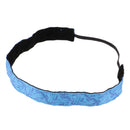 Reflective Men Women Sports Headband Gym Sweatband Hairband Printed Blue