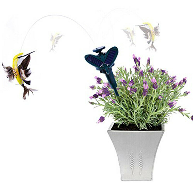 Solar Powered Rotating Humming Bird Flying Garden Ornament Path Decoration