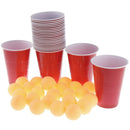 Crazy Fun Game   Pong Beer Balls Set Includes 24 Cups+24 Balls, Compact Plastic