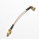 New SMA Male Plug to SMA Female Jack Bulkhead Right Angle Pigtail Cable RG316 4"