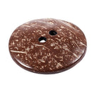 10 Pcs Coconut Shell Buttons Sewing Scrapbooking Brown Round 2 Holes 5cm Di I5C3