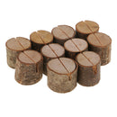 10 Pieces Rustic Wedding Party Wooden Table Numbers Holder Wood Place Name Card