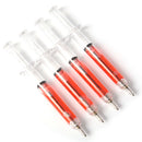 Creative Pen Injection Syringe Shape Ball Point Pen Nurse Doctor Gift Red New