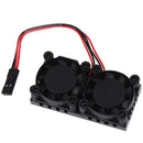 Heat Sink Double Cooling Fan Radiator Kits for Raspberry Pi 2B/3B/3B+JCAU TSD Ew