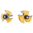 2pcs 1/4" Shank Woodworking Tenon Cutter Groove Router Bit Milling Cutter