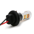 1pair BAU15S 42-LED 2835 SMD 50W Dual-Color Switchback DRL Turn Signal Light Kit