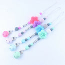 Baby Pacifier Clips Holder Chain Silicone Beads Food Grade Pacifier Chains  U9H5