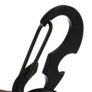 1pc Bottle Opener Keychain Ring D Shape Buckle Clip Outdoor Camping CarabinerS3C