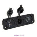 Cigarette Lighter Socket Splitter 12V Dual USB Charger Power Adapter Outlet Car