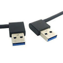 USB 3.0 Type A Male 90 Degree Left Angled to Right Angled Extension Cable S