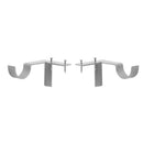 2PCS Curtain Rod Bracket Single/Double Curtain Rod No Drilling Single_Silver