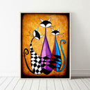 5D DIY Full Drill Diamond Painting Three Cats Cross Stitch Mosaic Kit Decor