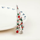 Christmas Tree Rhinestone Brooch Pin Women Costume Accessory(Random Color)