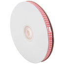 45m Full Reel Cut Lengths Gingham Ribbon Sewing Crafts, 10mm Wide Red