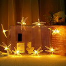 10 LED Dragonfly String Lights Outdoor Yard Christmas Decorative Lamps