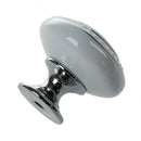 1 x Ceramic Door/Wardrobe/Cabinet/Cupboard Knob Handle Drawer---White