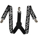 Black & White Music Notes - Funky Trendy Unisex Suspender Braces One Size f