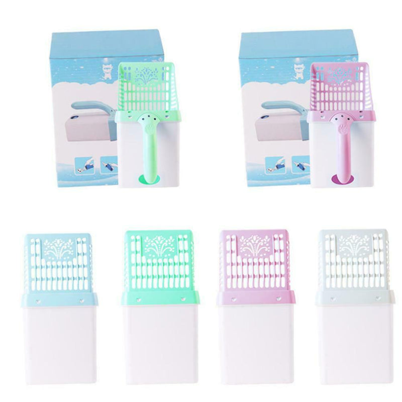 One-piece Cat Litter Shovel Cleaning Set Shovel with Holder for Daily Pets Care