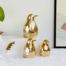 2pcs Bird Statue Ceramic Display Golden Wedding Bedroom Home Decoration New