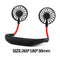 USB Rechargeable Wearable Portable Mini Hand Free Fan Neckband Fan (Black)