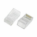RJ45,8P8C,CAT 5 Transparent Crimp Connector Plug , 100 Pieces Per Bag W8A2