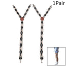 1Pair Shirt Stays Garters Y Shape Military Holder Non-slip Clamps Leg Suspend Gw