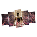 Modern Canvas Wall Art of Buddha Light for your Living Room -5 Panel Size L