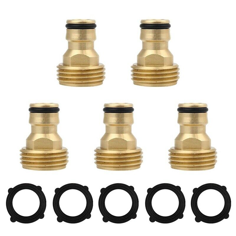 Male Brass Garden Hose Quick Connector 3/4 Inch Water Thread Hose Fitting N