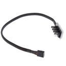37cm/14inch Fan HUB CPU Cooler Cable Extension Powers up to 4 Fans Black