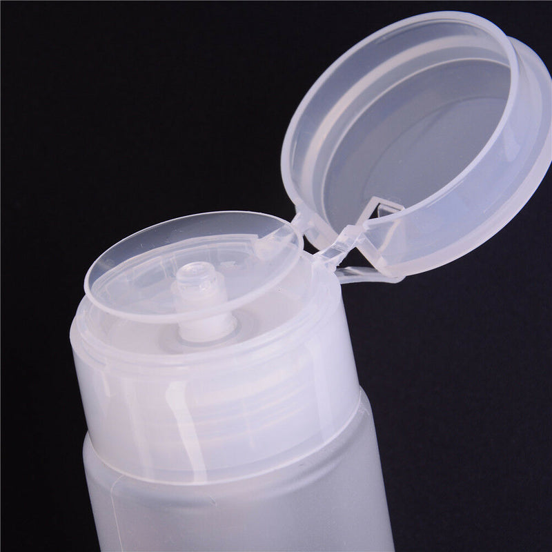 1x Nail Art Polish Clean Remover Dispenser Empty Acetone Pump Bottle Containe Cy