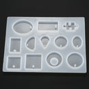 12 Designs Silicone Mold Pour DIY Resine Jewelry Necklace Pendant Bracelet N2C8