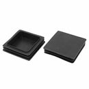 100mm x 100mm Plastic Ribbed Square End Caps Cover Tube Inserts 2 Pcs Y4V7