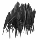 50pcs Dyed Goose Feathers DIY Hairstyles Decor Jewelry Wedding Party - Blac I3I7