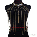 Exaggerated Women Multilayers Long Tassel Body Chain Sexy Beach Necklace