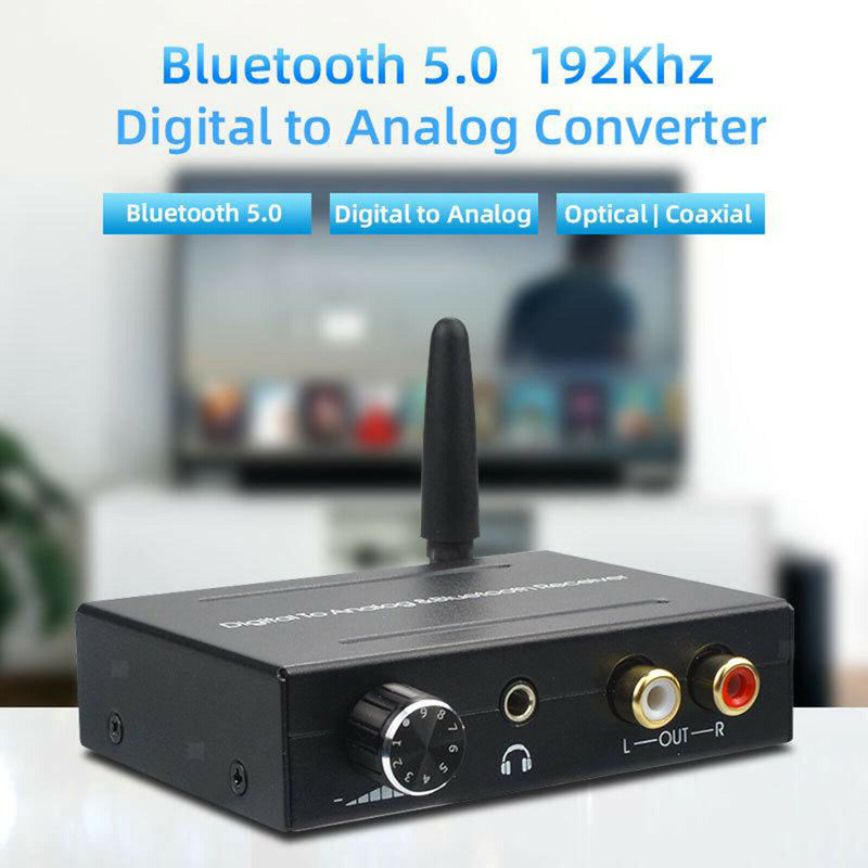 192kHz DAC Digital to Analog Converter with Bluetooth Receiver New