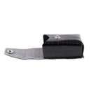 Faux Leather Press Buckle Folding Eyeglasses Case Glasses Box Black