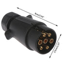 12V 7 Way Round Standard European Car Plug Connector 7 Pin Socket Plugs Trai uW